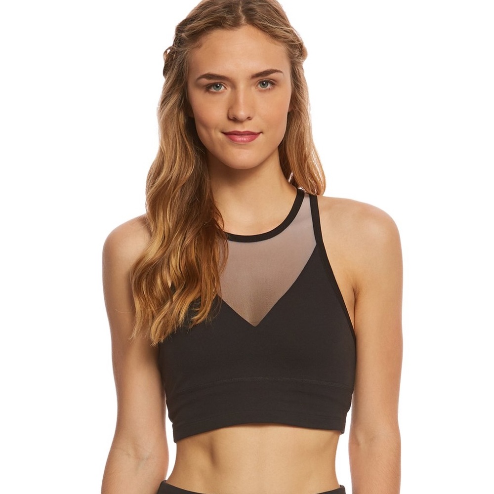 Beyond Yoga Mesh Sheer Black XS Yoga Top